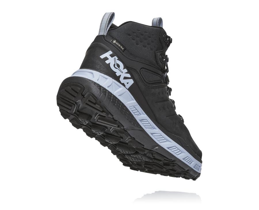 Hoka One One Womens Hiking Boots - Stinson Mid GORE-TEX - Black - LUKA16459